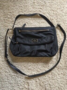 kate spade Black Nylon Interior Crossbody with Gold-Tone Trim